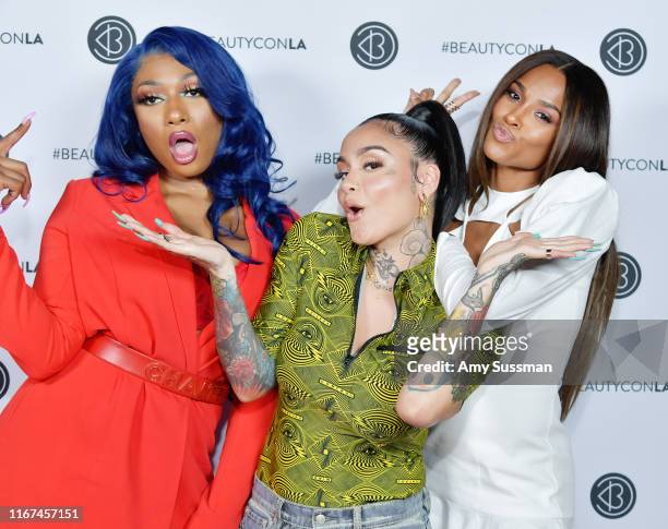 Megan Thee Stallion, Kehlani and Ciara attend Beautycon Festival Los Angeles 2019 at Los Angeles Convention Center on August 11, 2019 in Los Angeles,...