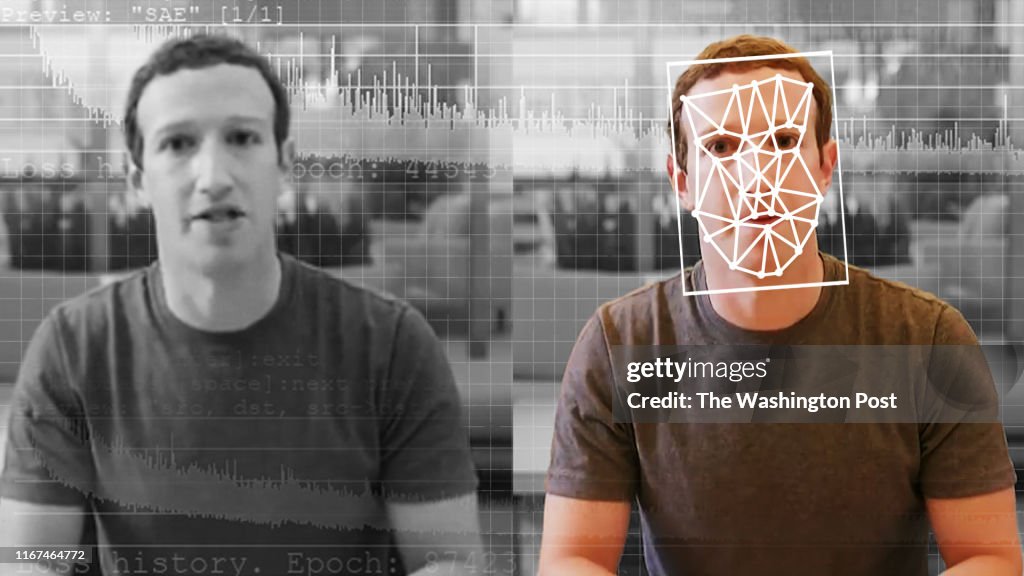 A comparison of an original and deepfake video of Facebook CEO Mark Zuckerberg