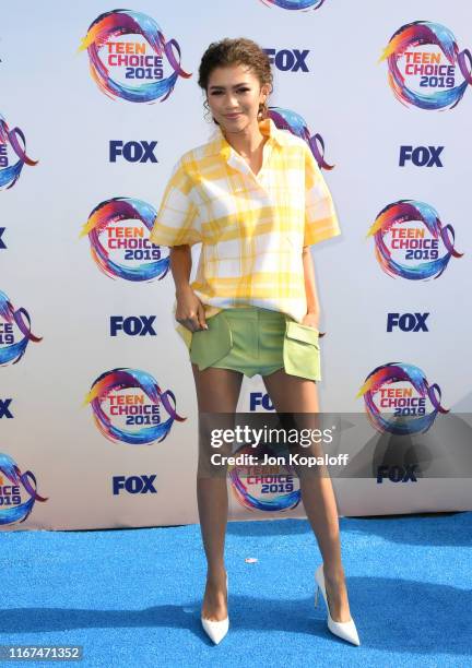 Zendaya attends FOX's Teen Choice Awards 2019 on August 11, 2019 in Hermosa Beach, California.