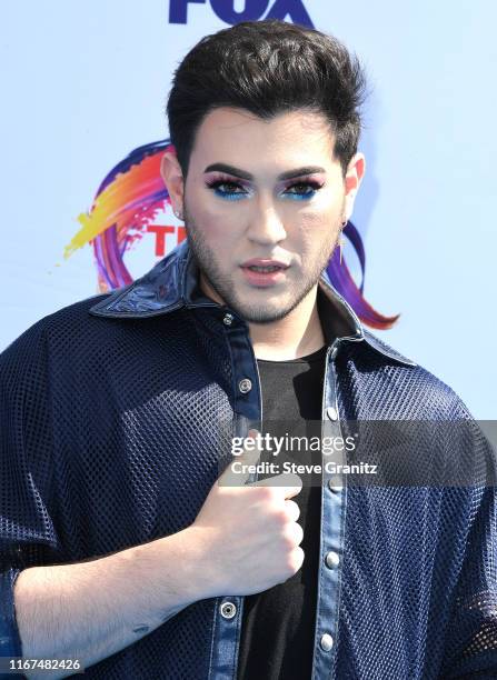 Manny MUA arrives at the FOX's Teen Choice Awards 2019 on August 11, 2019 in Hermosa Beach, California.