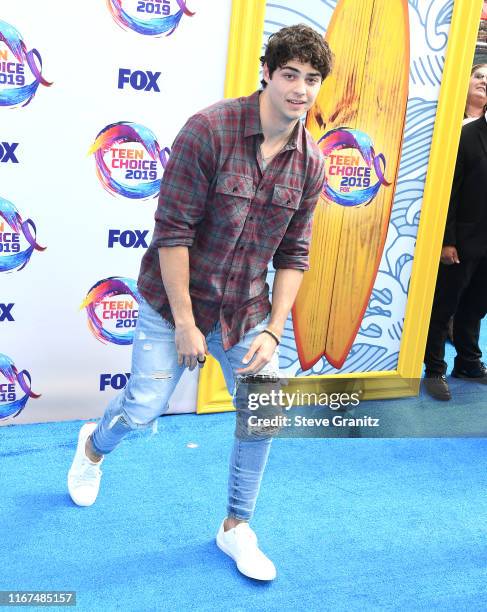 Noah Centineo arrives at the FOX's Teen Choice Awards 2019 on August 11, 2019 in Hermosa Beach, California.