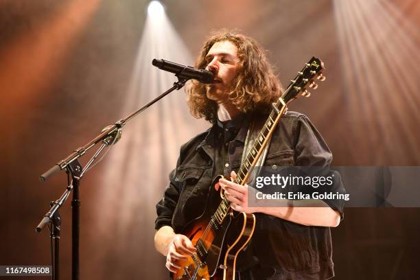 Hozier performs during 2019 Railbird Festival at Keeneland Racecourse on August 11, 2019 in Lexington, Kentucky.