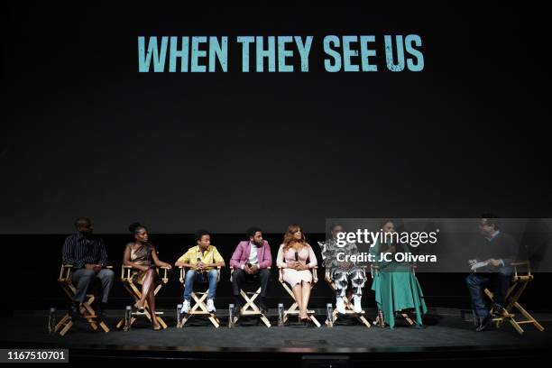 Composer Kris Bowers, actors Marsha Stephanie Blake, Asante Blackk, Jharell Jerome, Niecy Nash, Aunjanue Ellis, filmmaker Ava DuVernay and J.J....