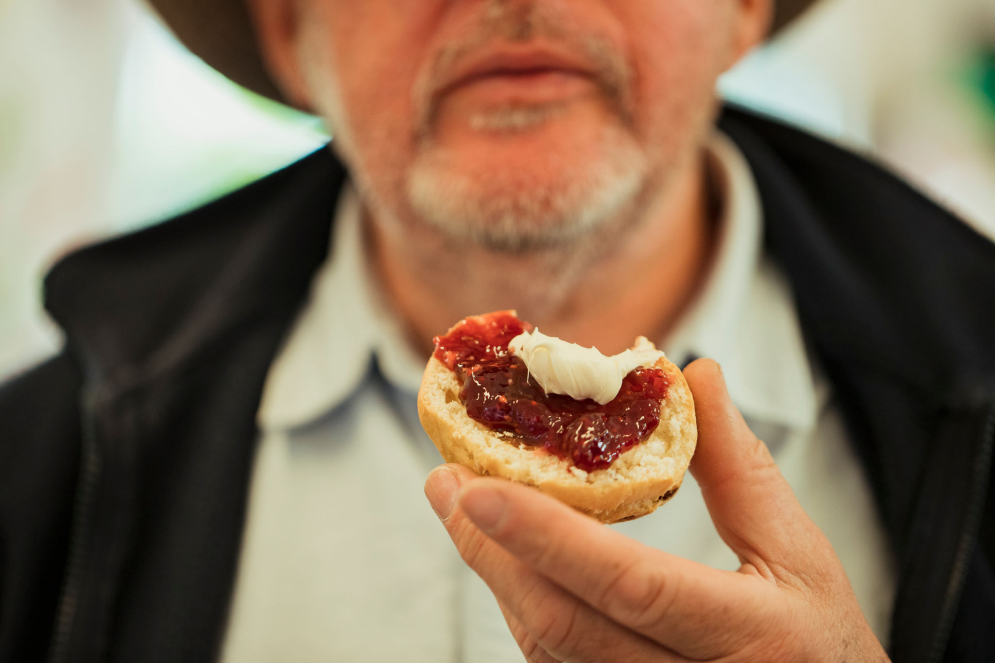 eating scones