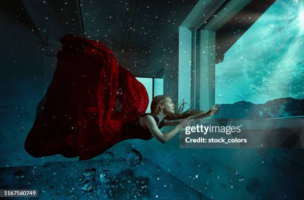 underwater vibes - fantasy female stock pictures, royalty-free photos & images