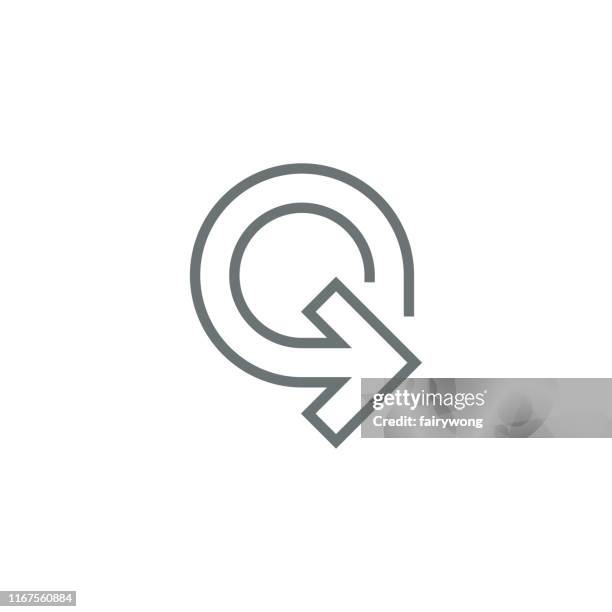 arrow icon - twist arrow vector stock illustrations