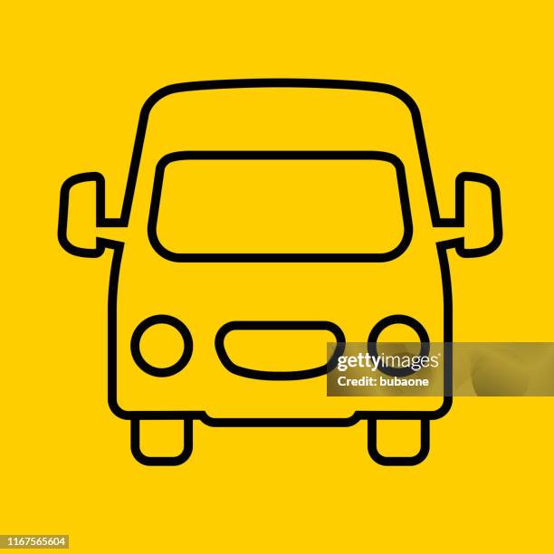 minivan front view icon - van white background stock illustrations
