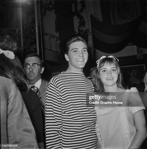 American actors Paul Petersen and Sally Field at Whisky A Go Go, a nightclub in West Hollywood, California, 1965.