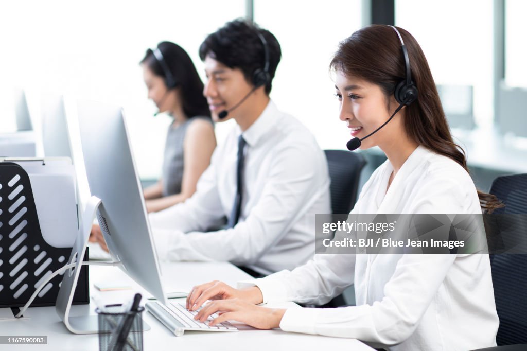 Professional Chinese Customer Service Staff In Office High-Res Stock ...