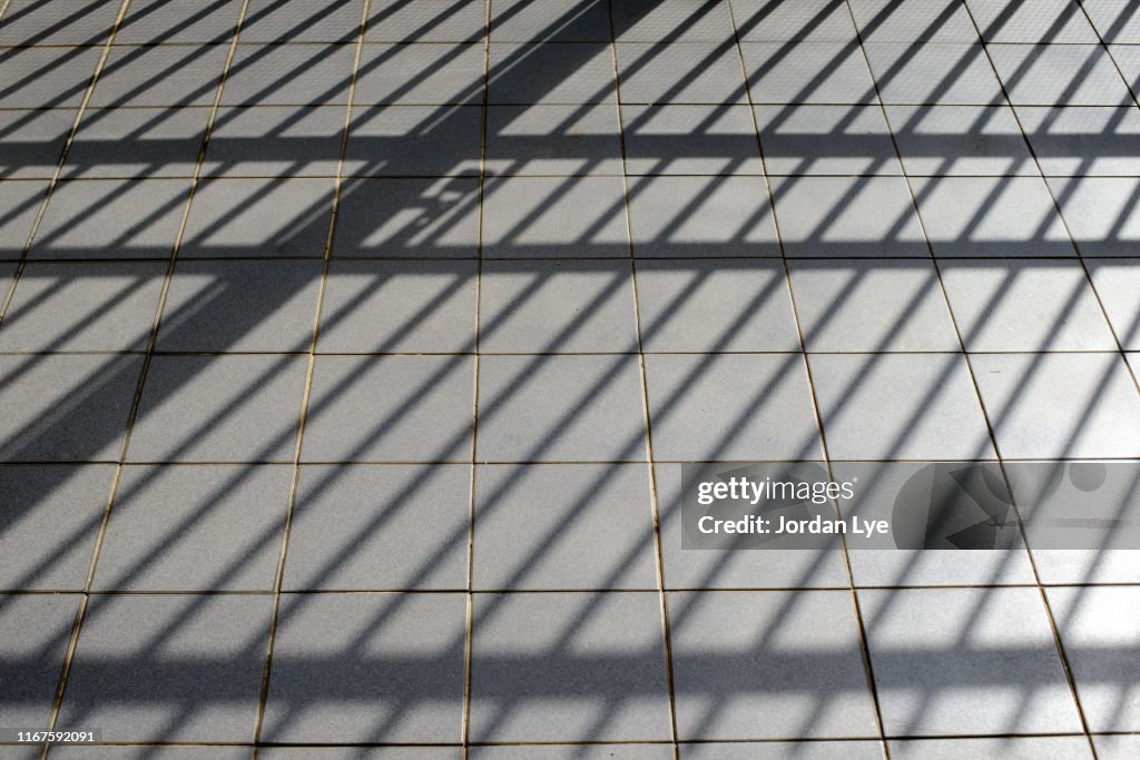 Shadow of a iron gate