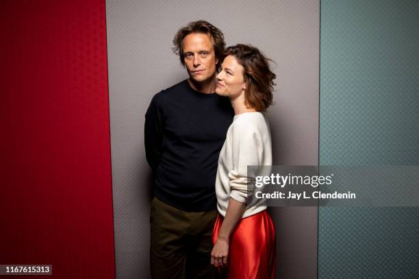 Actors August Diehl and Valerie Pachner from 'A Hidden Life' are photographed for Los Angeles Times on September 8, 2019 at the Toronto International...