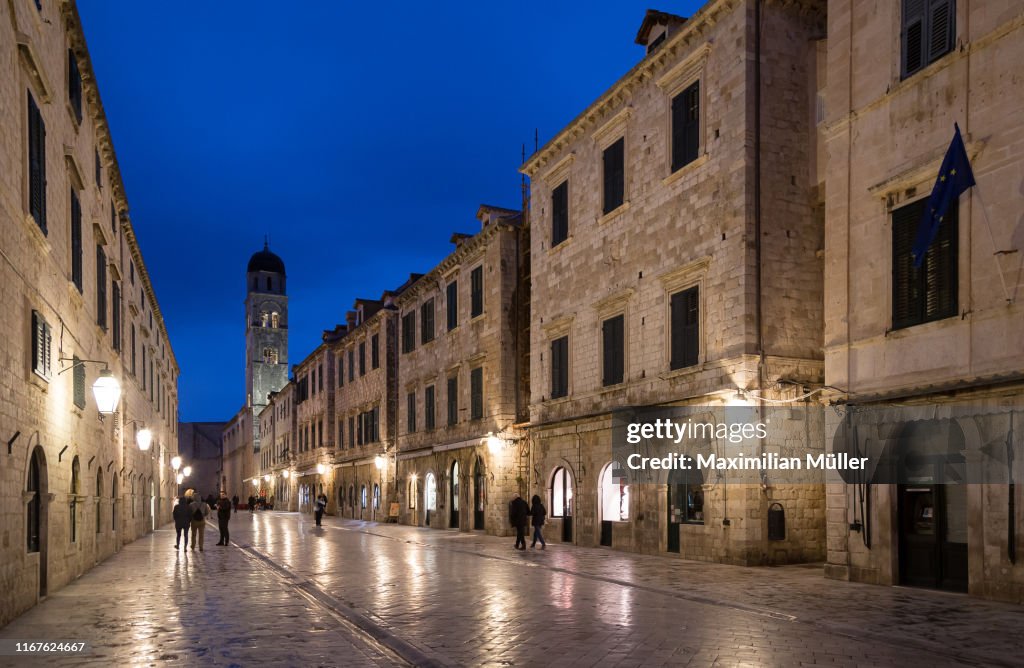 Stradun at night, Dubrovnik, Croatia