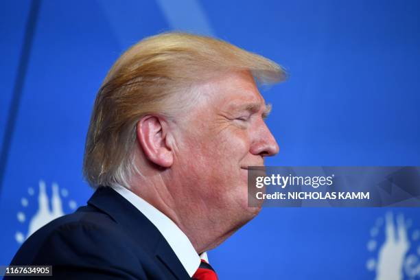 President Donald Trump delivers remarks during the 2019 House Republican Conference Member Retreat Dinner in Baltimore, Maryland on September 12,...