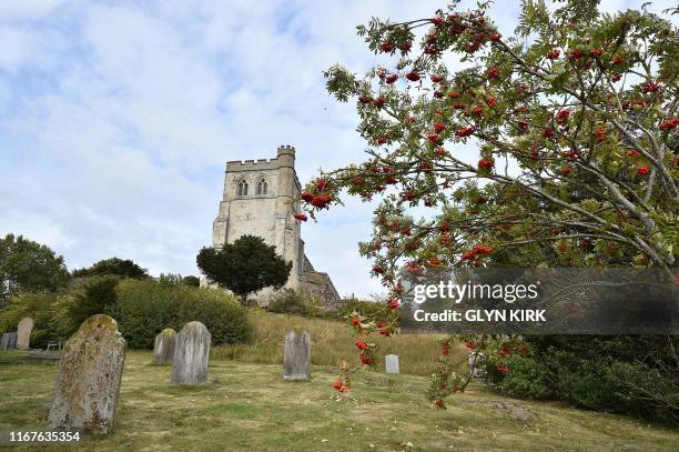 General view of St Mary's Church, where guests can pay to stay overnight in what is known as 'champing', is pictured in Edlesborough, Buckinghamshire...