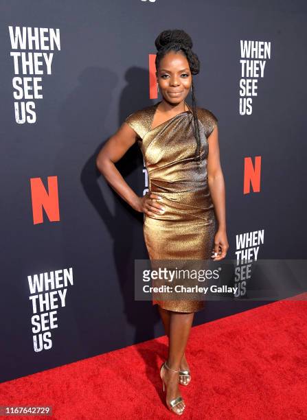 Marsha Stephanie Blake attends Netflix's "When They See Us" Screening & Reception at Paramount Theater on the Paramount Studios lot on August 11,...
