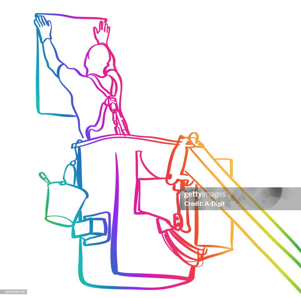 Billboard Poster Installation Rainbow