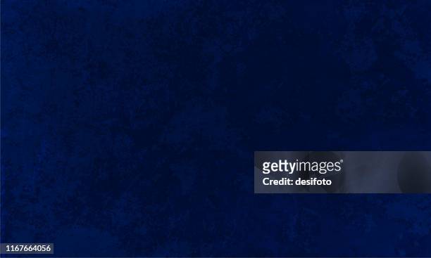 ilustrações de stock, clip art, desenhos animados e ícones de horizontal vector illustration of an empty smudged dark navy blue colored textured background - azul marinho