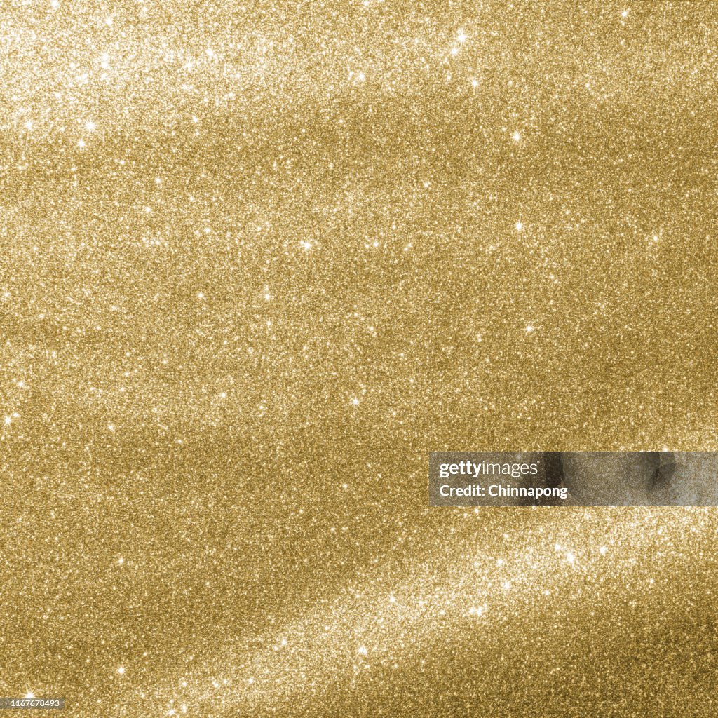 Goldglitter Textur funkelnden glänzendes Geschenkpapier Hintergrund für Urlaub saisonale Tapete Weihnachtsdekoration, Gruß und Hochzeit Einladung Karte Design-element