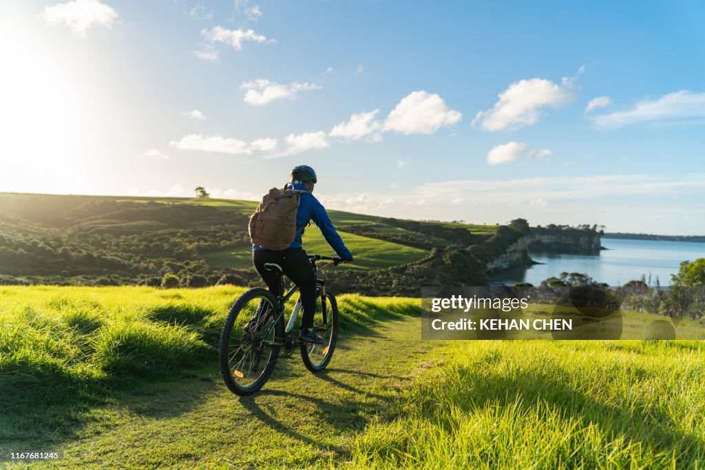 Professional road cyclist On a Training Ride