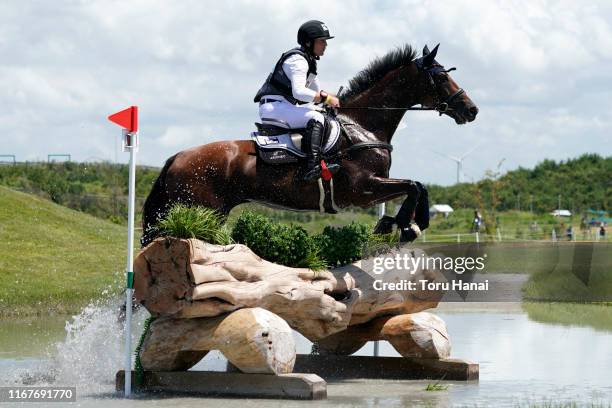 Michael Jung of Germany riding Fischerwild Wave competes in the Cross-Country during day two of the Equestrian Tokyo 2020 Test Event at Sea Forest...