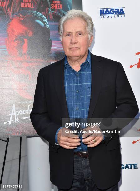 Martin Sheen attends the LA Premiere of Lionsgate's "Apocalypse Now Final Cut" at ArcLight Cinerama Dome on August 12, 2019 in Hollywood, California.