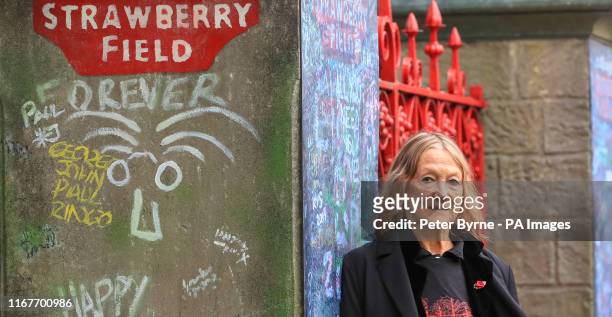 John Lennon's sister and honorary president of the Strawberry Field project Julia Baird, during the opening of the former Strawberry Field children's...