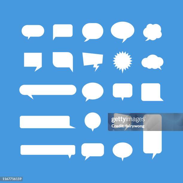 sprachblasensymbole - thought bubble stock-grafiken, -clipart, -cartoons und -symbole