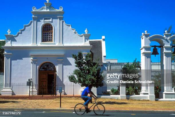 south africa, western cape province, wine route, stellenbosch rhenish church - stellenbosch wine bildbanksfoton och bilder