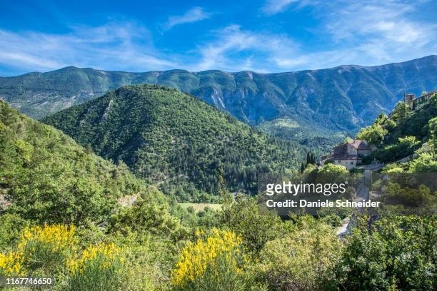 france, vaucluse, brantes, toulourenc valley and north slope of the mont ventoux - monte ventoso foto e immagini stock