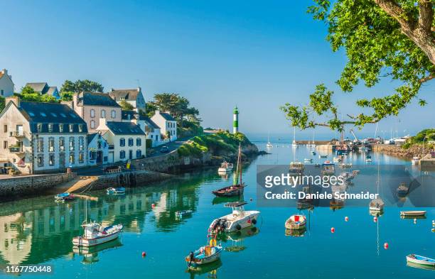 france, brittany, clohars-carnoet, port of doelan - brittany france stock pictures, royalty-free photos & images
