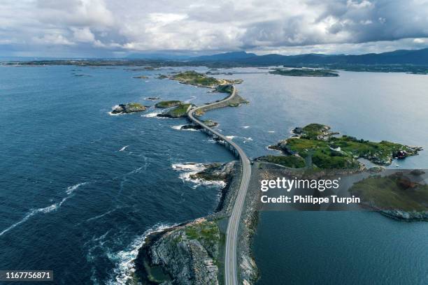 europe, norway, atlantic ocean road - atlantic road norway stock-fotos und bilder