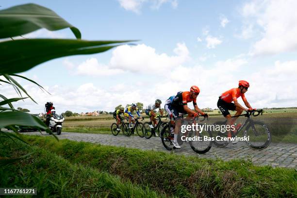 Jesper Asselman of The Netherlands and Team Roompot-Charles / Josef Cerny of Czech Republic and CCC Team / Thomas Sprengers of Belgium and Team Sport...