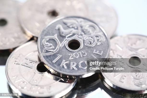 norwegian krone - norway money fotografías e imágenes de stock