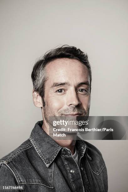 Tv presenter Yann Barthes is photographed for Paris Match on August 27, 2019 in Paris, France.