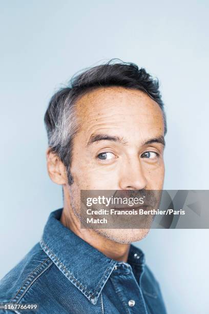 Tv presenter Yann Barthes is photographed for Paris Match on August 27, 2019 in Paris, France.