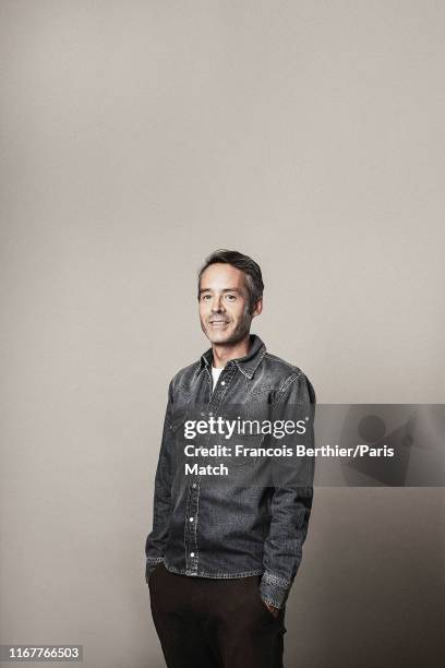 Tv presenter Yann Barthes is photographed for Paris Match on August 27, 2019 in Paris, France.