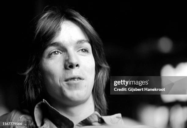 Guitarist Jimmy McCulloch being interviewed in Montreux , Switzerland, 1973.