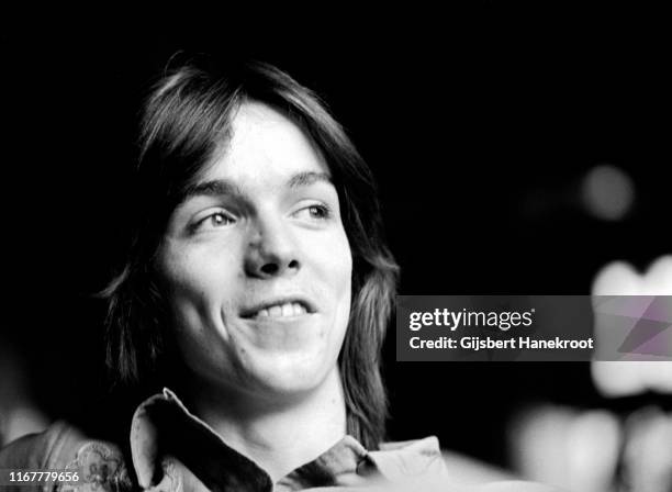 Guitarist Jimmy McCulloch being interviewed in Montreux , Switzerland, 1973.