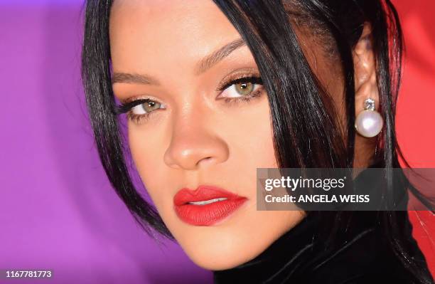 Barbadian singer/actress Rihanna arrives for Rihanna's 5th Annual Diamond Ball Benefitting The Clara Lionel Foundation at Cipriani Wall Street on...