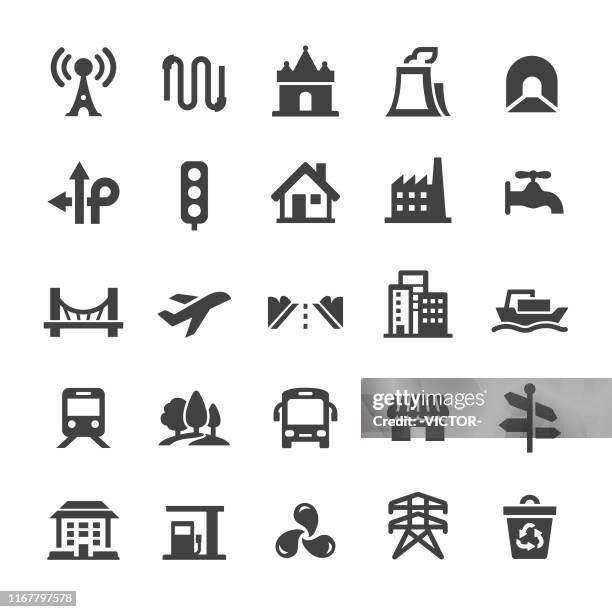 ilustraciones, imágenes clip art, dibujos animados e iconos de stock de iconos de construcción de la ciudad - smart series - bridge