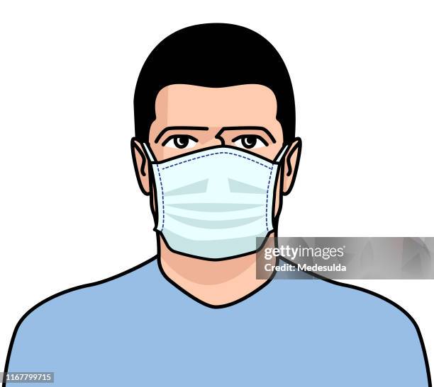 男子外科口罩臉 - female surgeon mask 幅插畫檔、美工圖案、卡通及圖標