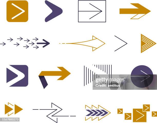 digital arrows - data journey stock illustrations