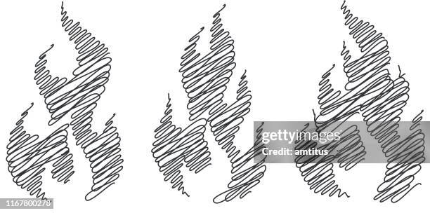 fire scribble - fire ember background stock illustrations