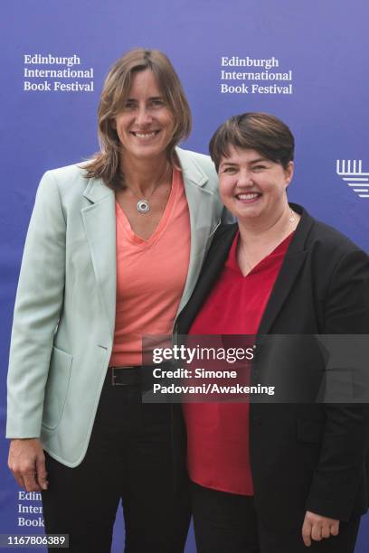 Ruth Davidson and Katherine Grainger attend a photo call during Edinburgh International Book Festival 2019 on August 13, 2019 in Edinburgh, Scotland.