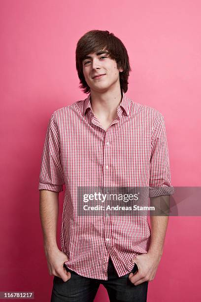 a teenage boy, portrait, studio shot - teen attitude stock pictures, royalty-free photos & images