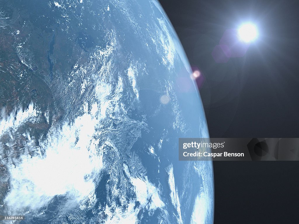 Planet earth, satellite view