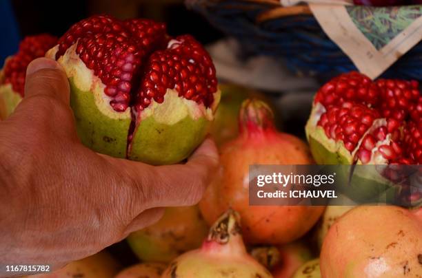 pomegranates bolivia - sucre stock pictures, royalty-free photos & images