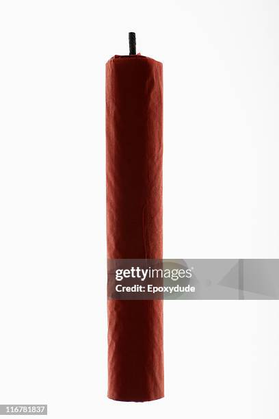 a stick of dynamite, close-up - dynamite stock pictures, royalty-free photos & images