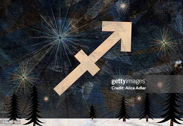 astrological sign of sagittarius - schütze stock-grafiken, -clipart, -cartoons und -symbole