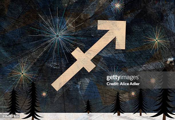 astrological sign of sagittarius - the archer stock illustrations